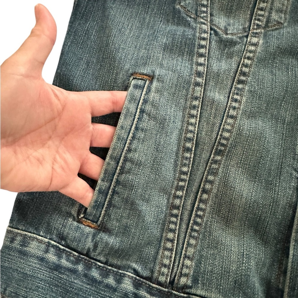 * LUCKY BRAND MENS DUNGAREES DENIM JACKET. BLUE. SIZE Large EUC - Picture 5 of 15